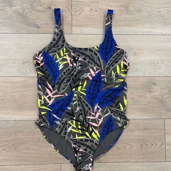 Athleta Midnight Palm Scoop Women’s One Piece Swimsuit - Picture 1 of 16